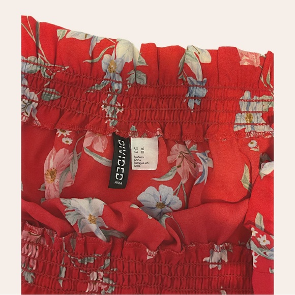 OFF SHOULDER FLORAL TOP BY DIVIDED | H&M - Picture 4 of 7
